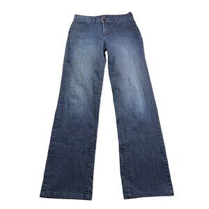 NYDJ Not Your Daughters Jeans Straight Jeans 4 Lift Tuck Technology Dark Wash